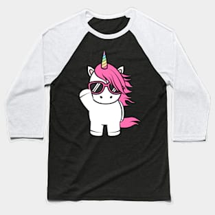 Pink Unicorn Baseball T-Shirt